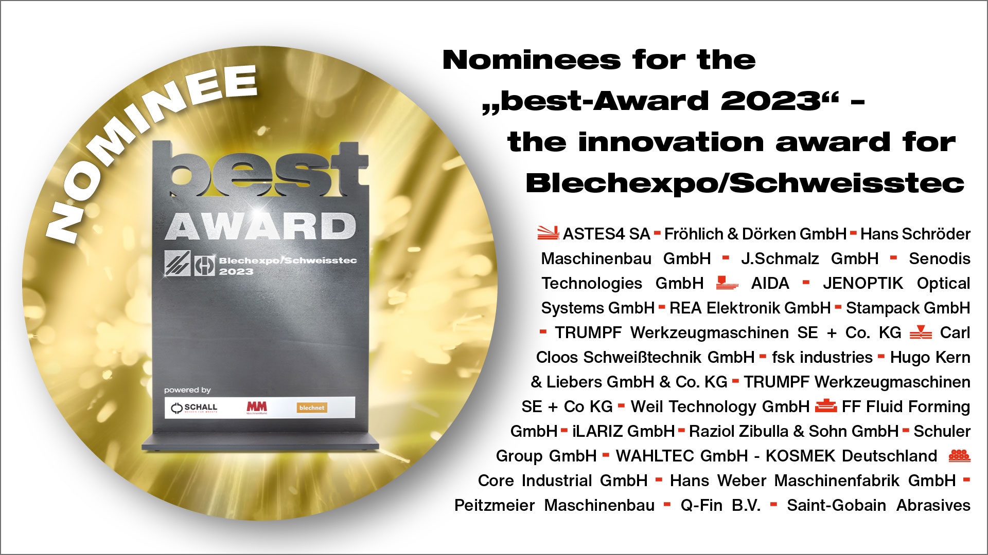 Schweisstec Internationale Fachmesse für Fügetechnologie Best Award Badge HD rahmen